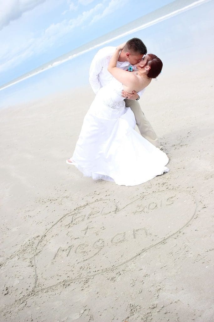 Bride and Groom on Beach