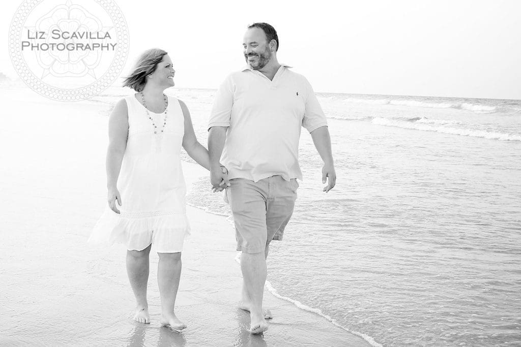 Couple on Beach Black & White