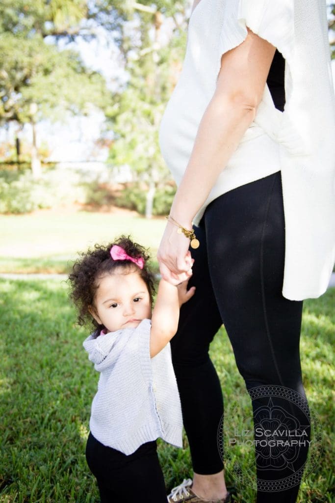 Baby Bump Photo with Daughter