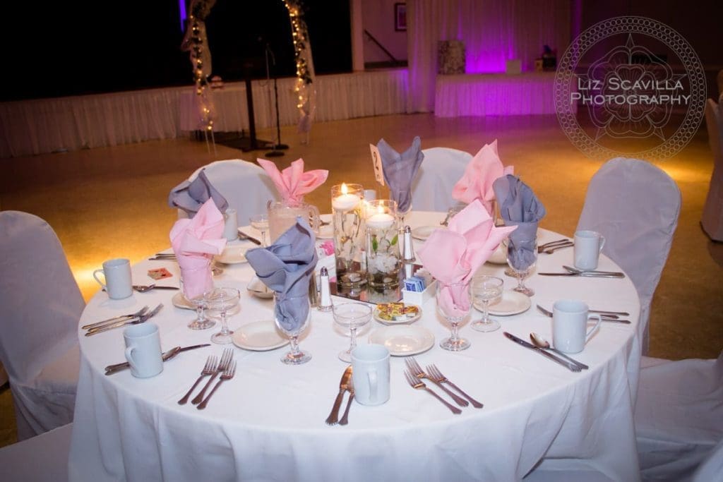 Pink & Periwinkle Wedding Tablescape