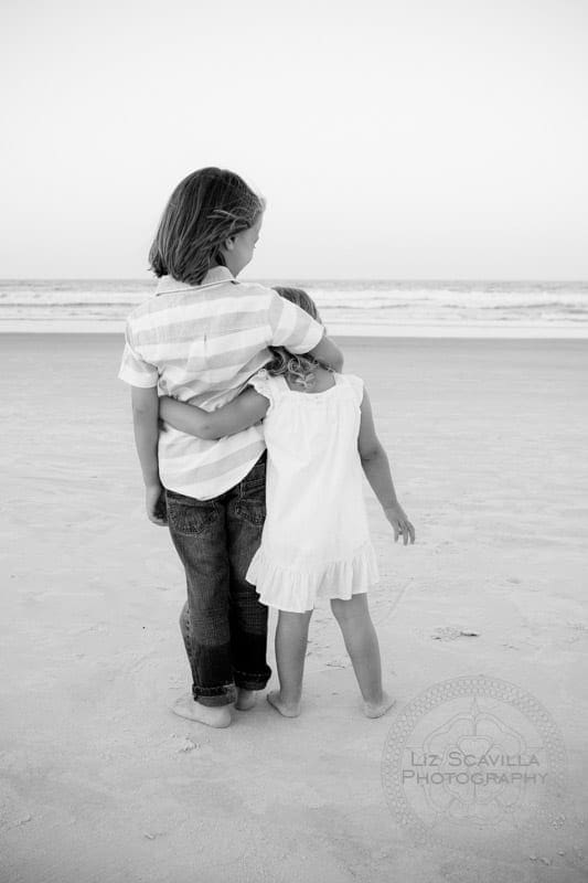 Brother and Sister on Beach