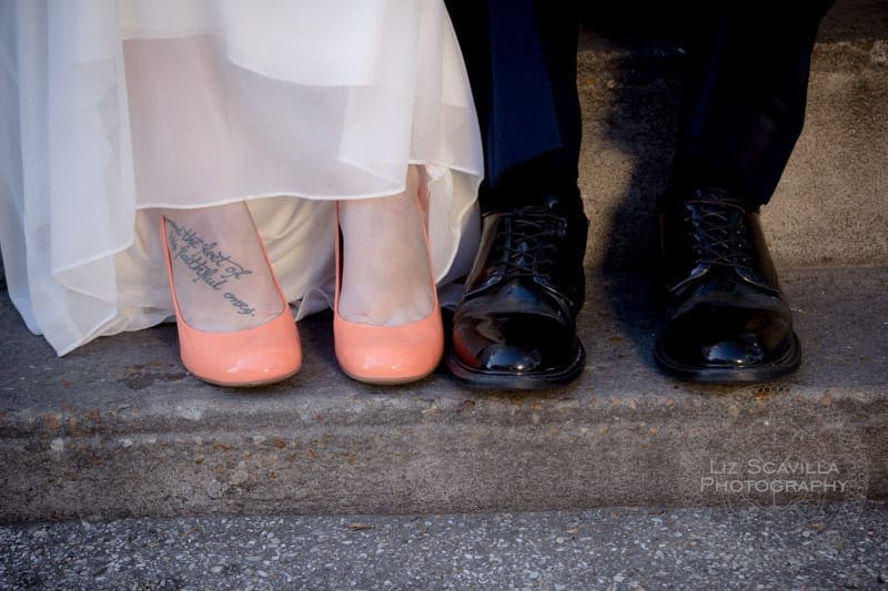 Foot Tattoo Wedding Shoes