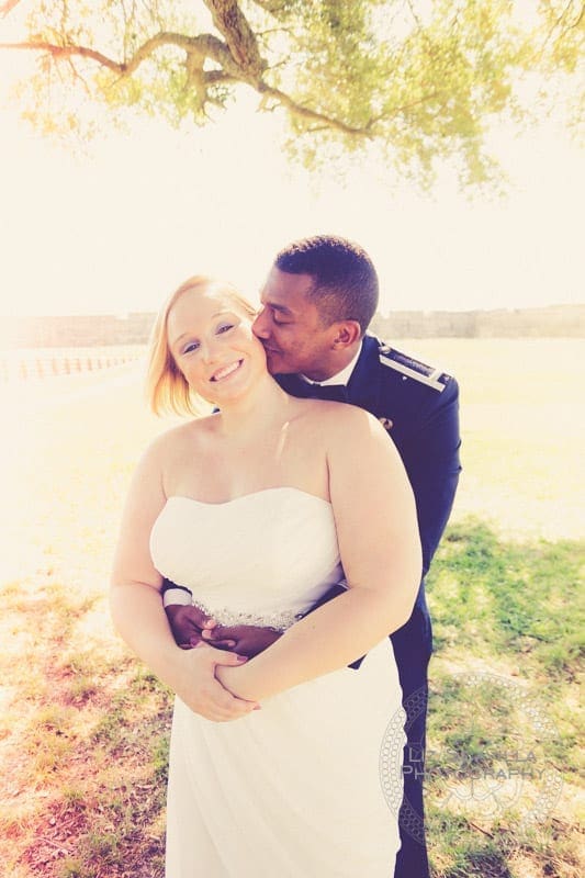 Couple in front of Fort in St. Augustine