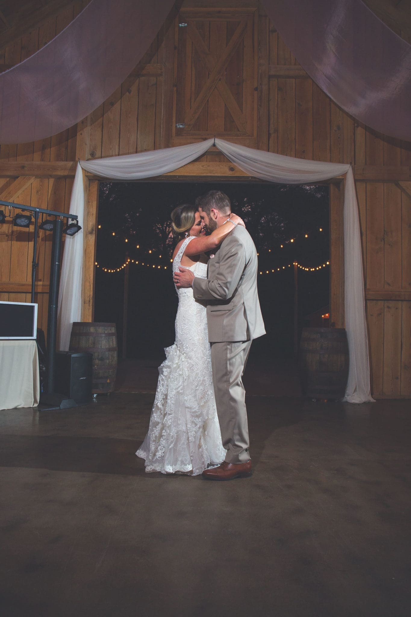 The newlyweds' first dance.