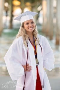 Cap & Gown - Beach Senior Photos - Daytona Beach - Liz Scavilla Photography