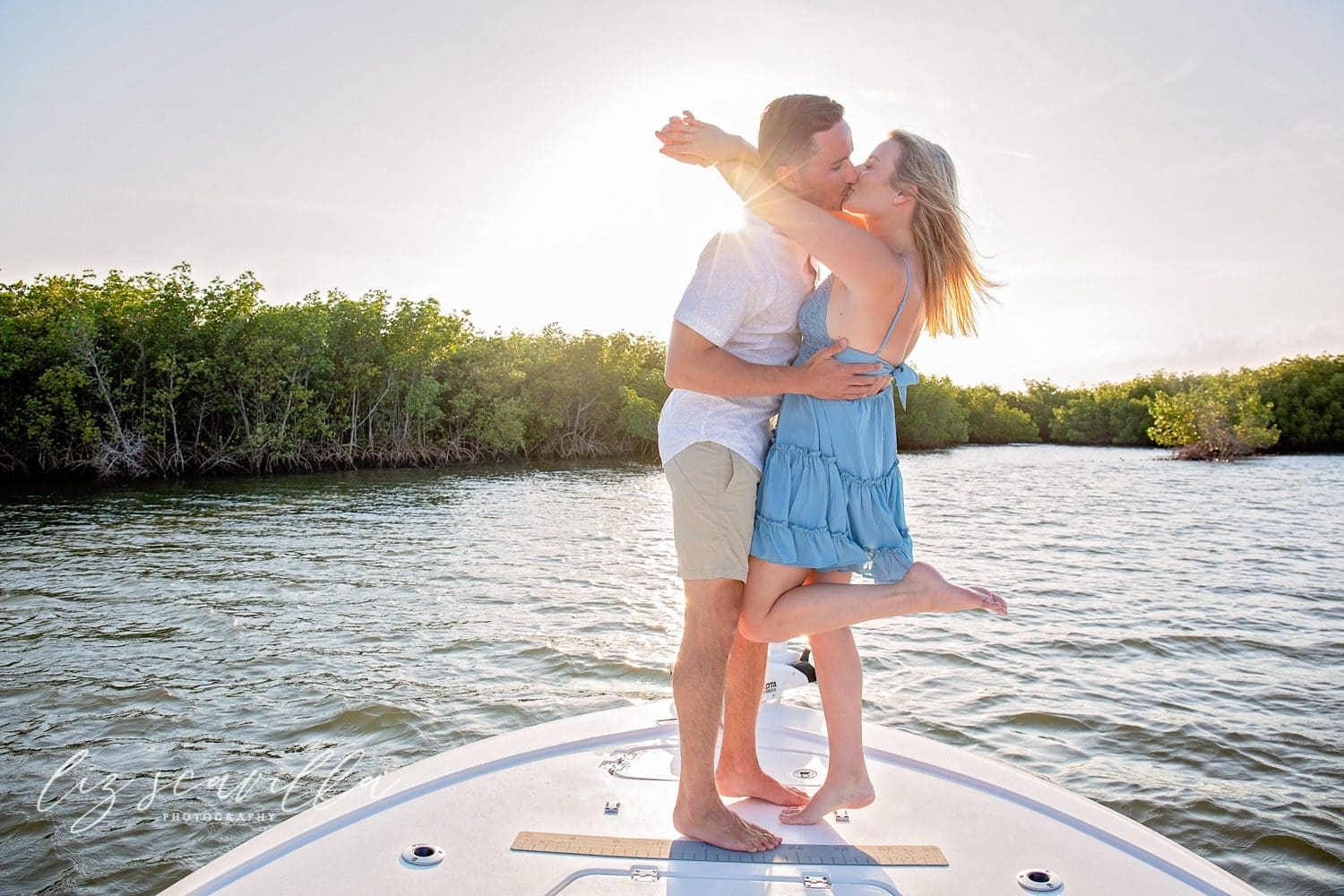 Daytona Beach engagement photographer golden hour couple
