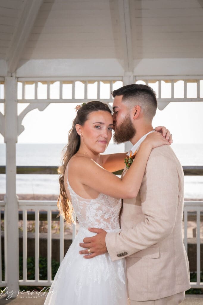 sunrise wedding portrait Ormond Beach Florida couple