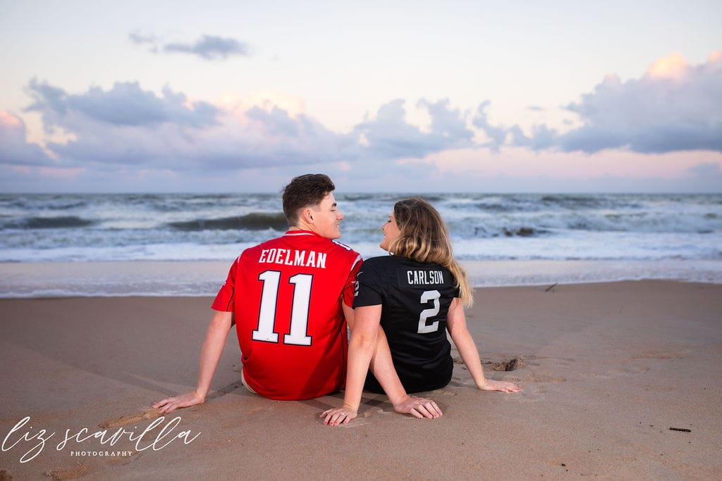 Florida engagement session waterfront couple portrait
