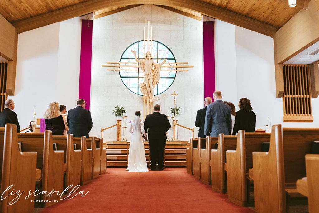 Florida church wedding ceremony bride and groom