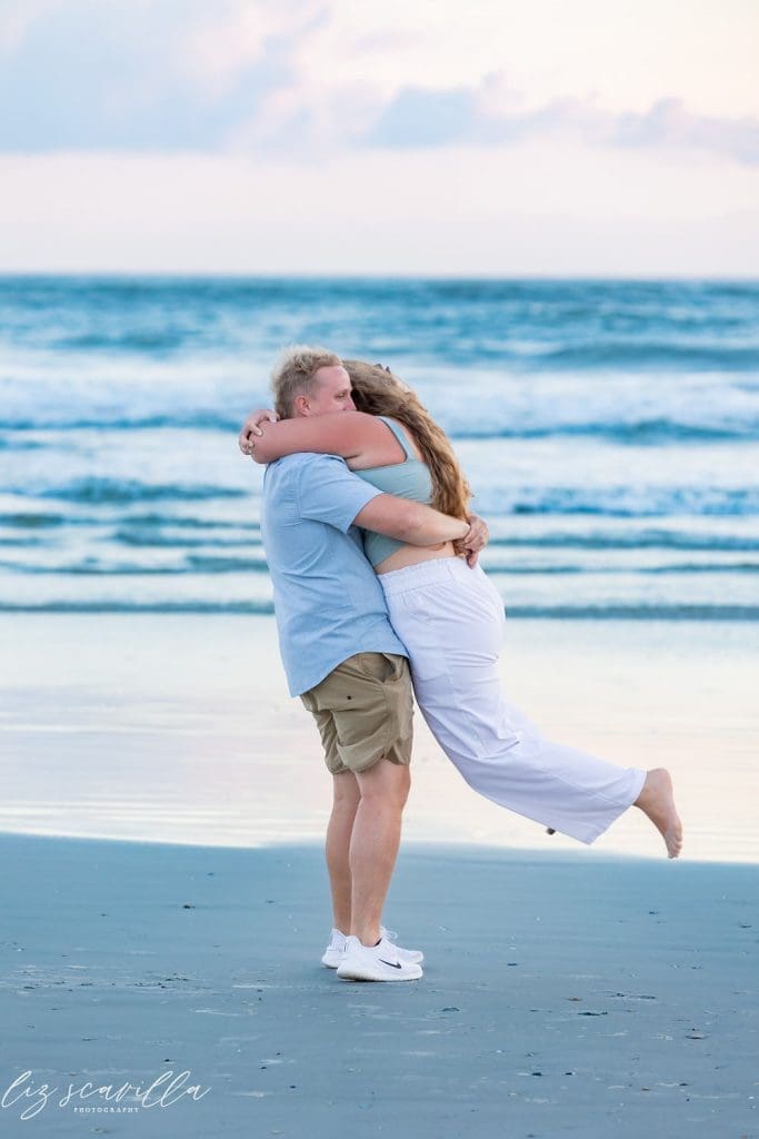 sunrise beach proposal intimate quiet moment